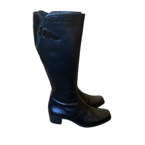 Paul Green Black Leather Riding Boots UK 3 US 5.5 - Picture 7 of 9